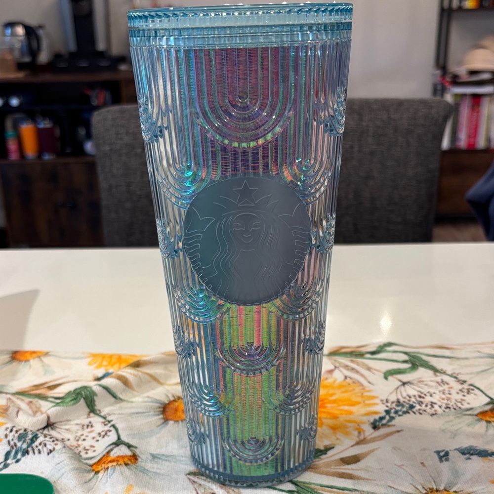 STARBUCKS 2022 Iridescent Aqua Pink Mermaid Tails 24oz